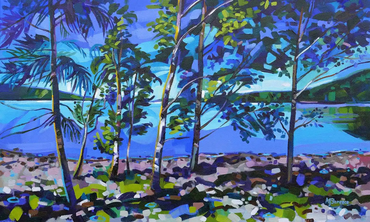 Audrey Slorance - Lochside trees Kinloch Rannoch